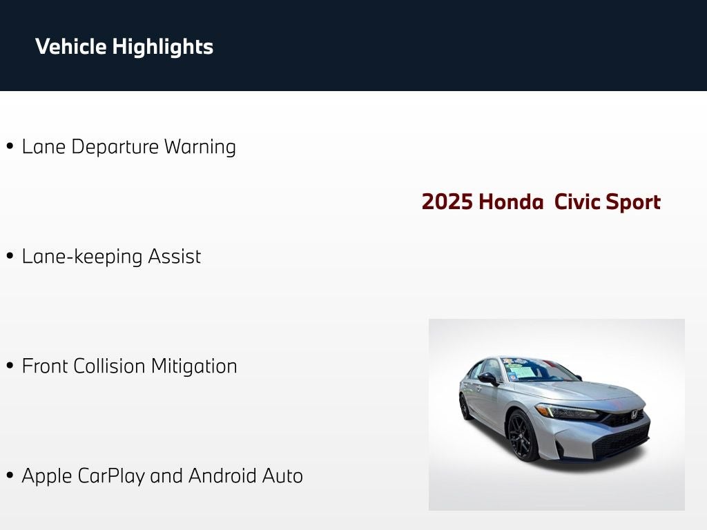 2025 Honda Civic Sport