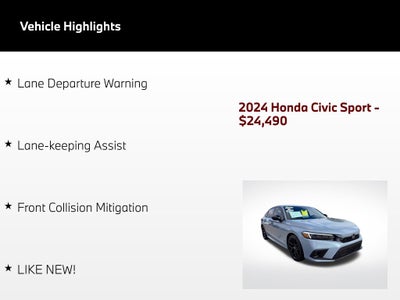 2024 Honda Civic Sport