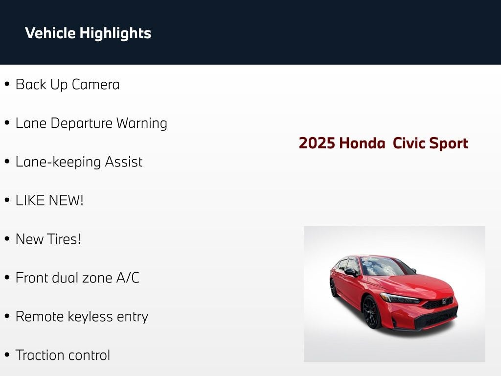 2025 Honda Civic Hybrid Sport