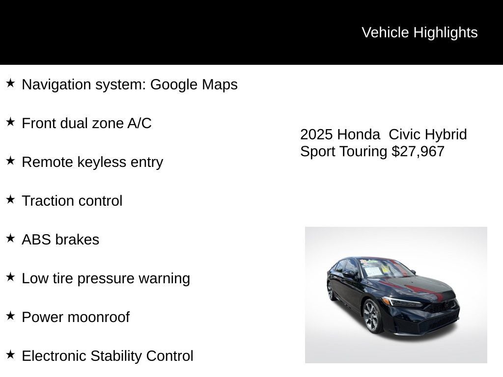 2025 Honda Civic Hybrid Sport Touring