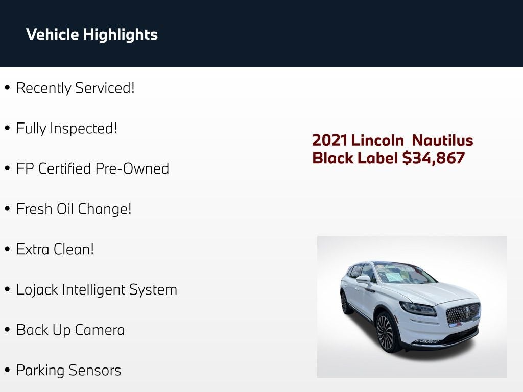 2021 Lincoln Nautilus Black Label