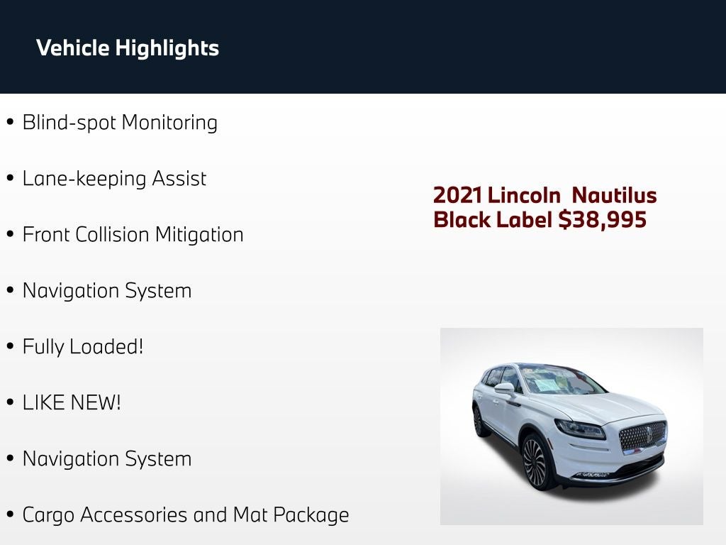 2021 Lincoln Nautilus Black Label