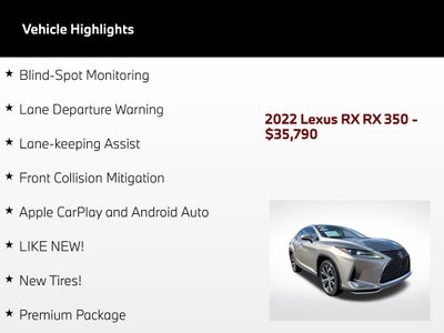 2022 Lexus RX 350