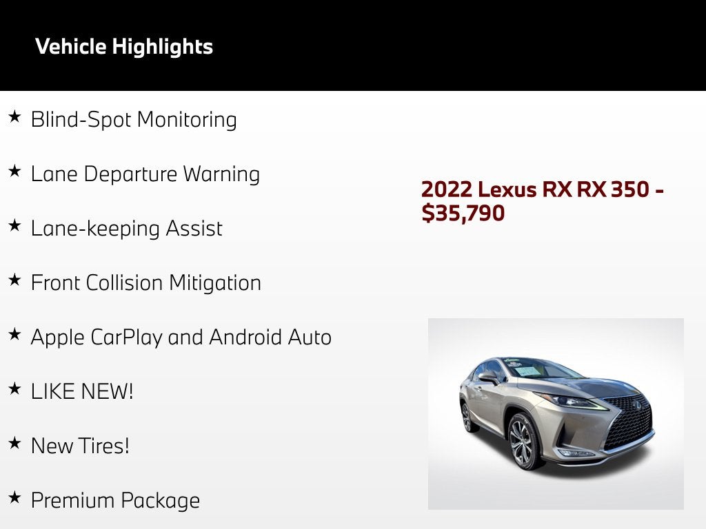2022 Lexus RX 350