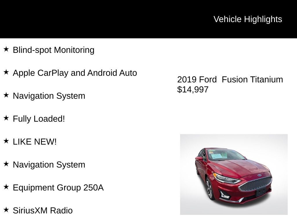 2019 Ford Fusion Titanium