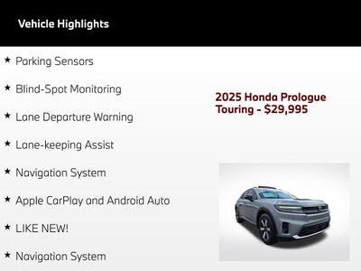 2025 Honda Prologue Touring