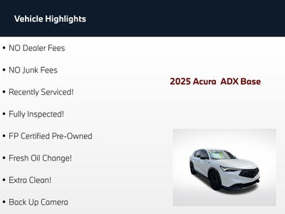 2025 Acura ADX A-Spec Advance Package