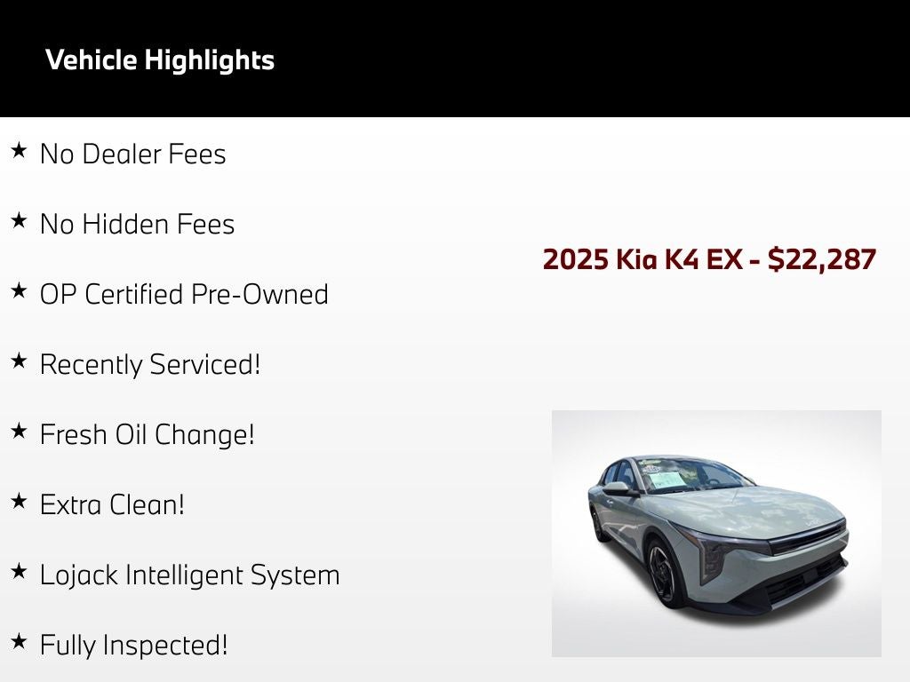 2025 Kia K4 EX
