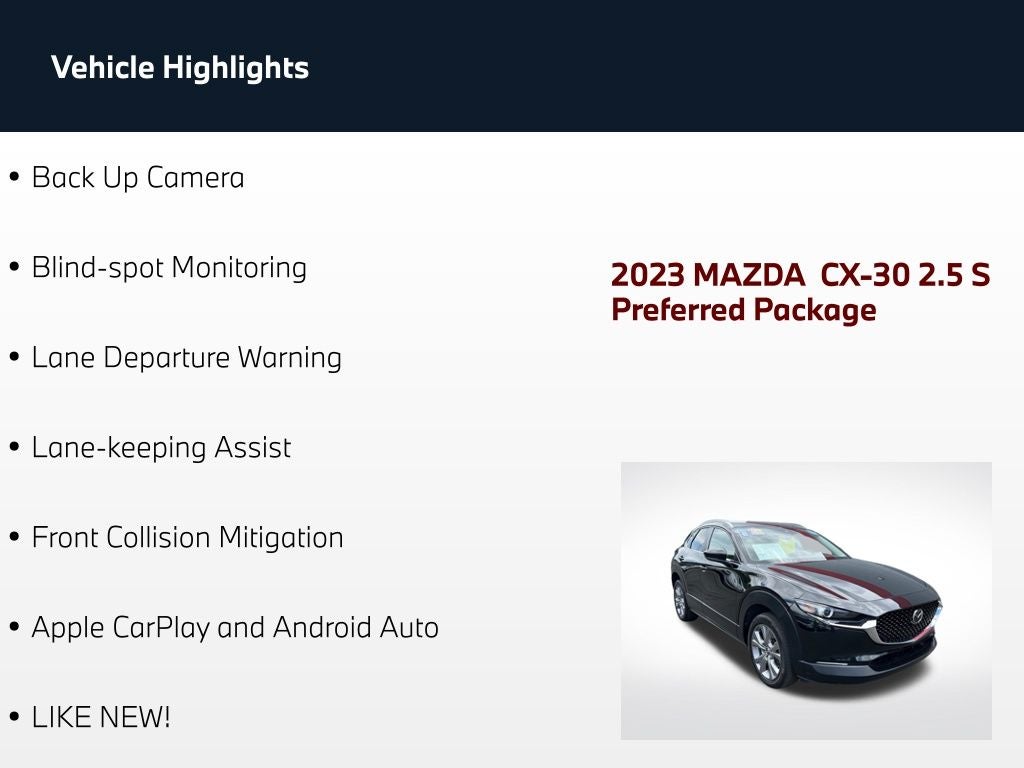 2023 Mazda Mazda CX-30 2.5 S Preferred Package