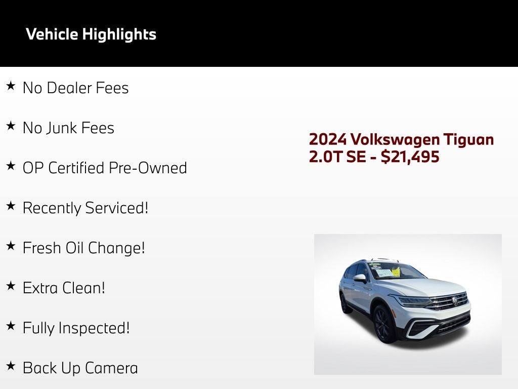 2024 Volkswagen Tiguan 2.0T SE