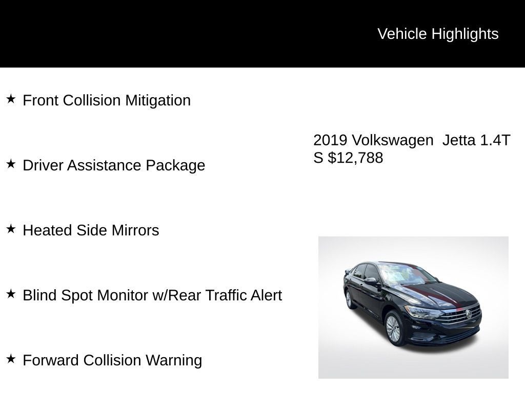 2019 Volkswagen Jetta 1.4T S