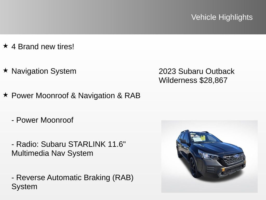 2023 Subaru Outback Wilderness