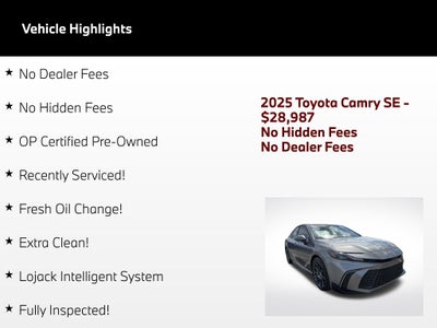 2025 Toyota Camry SE