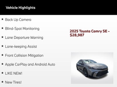 2025 Toyota Camry SE
