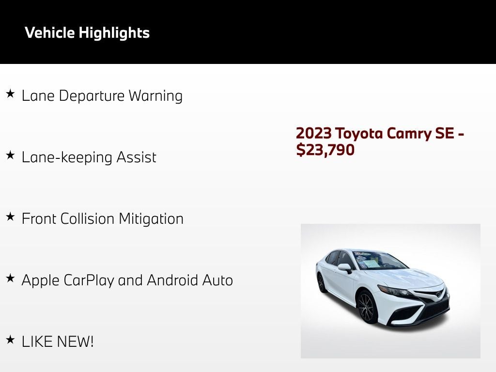 2023 Toyota Camry SE
