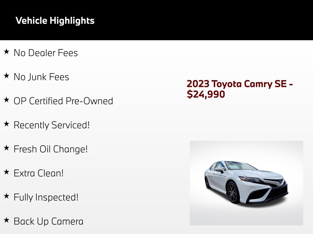 2023 Toyota Camry SE