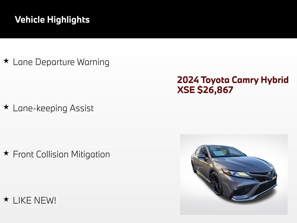 2024 Toyota Camry Hybrid XSE