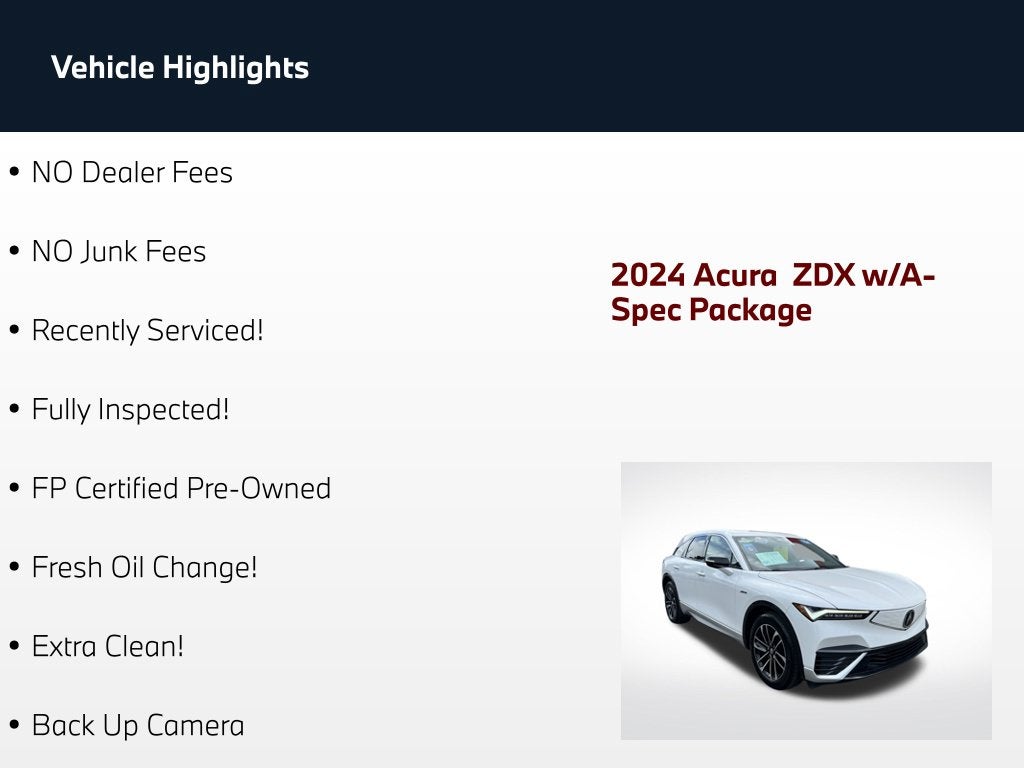 2024 Acura ZDX Base w/A-Spec Pkg