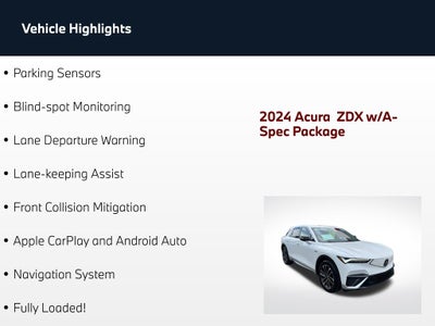 2024 Acura ZDX Base w/A-Spec Pkg