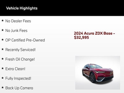 2024 Acura ZDX Base w/A-Spec Pkg