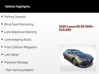 2020 Lexus ES 300h