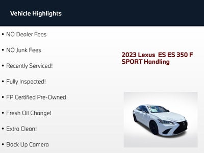 2023 Lexus ES 350 F Sport