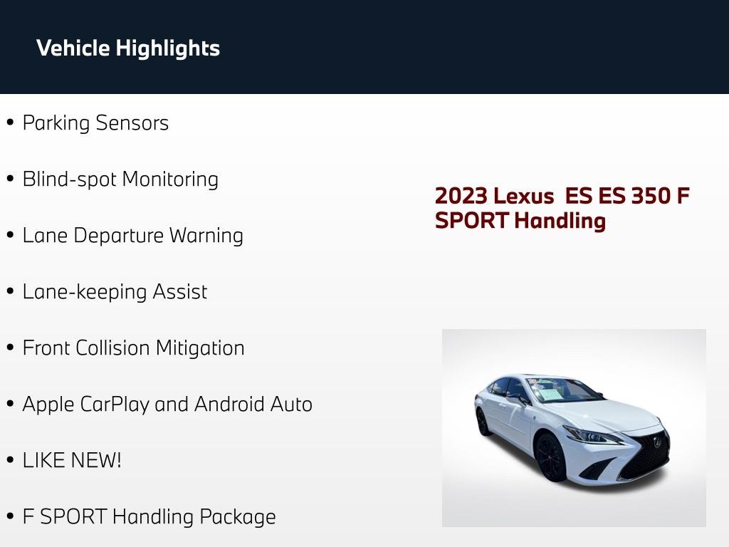 2023 Lexus ES 350 F Sport
