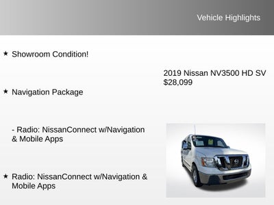 2019 Nissan NV Passenger SV