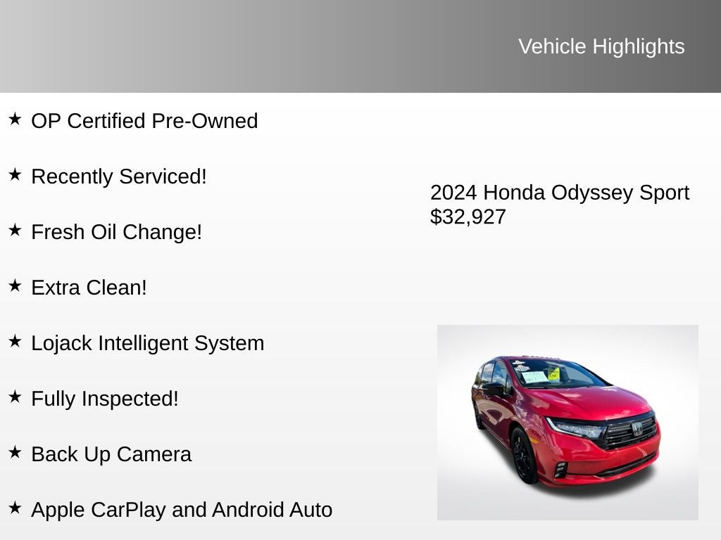 2024 Honda Odyssey Sport
