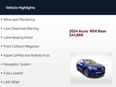 2024 Acura RDX A-Spec Advance Package SH-AWD