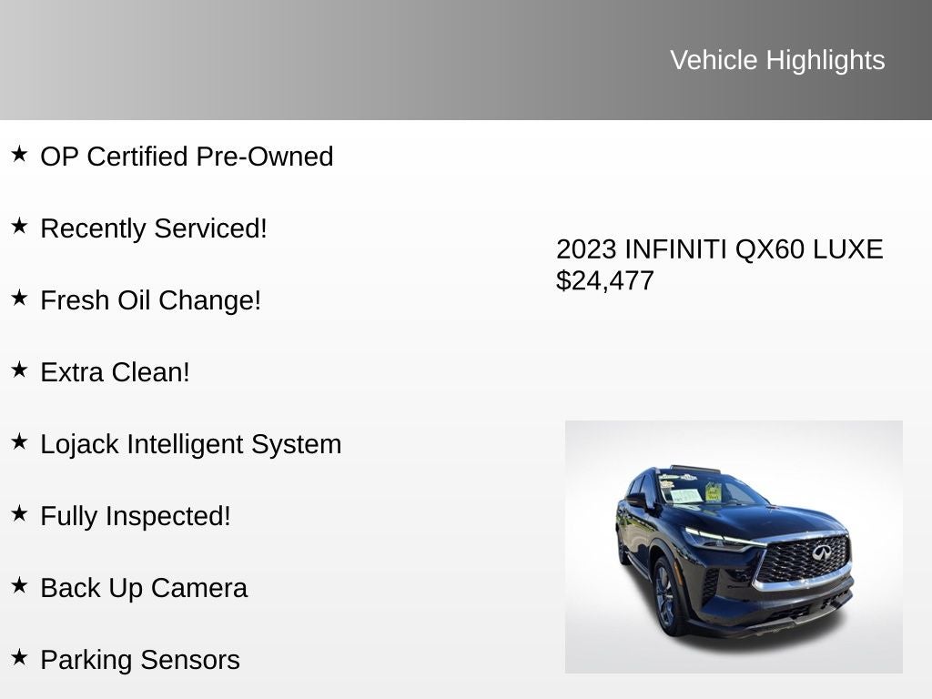 2023 INFINITI QX60 LUXE