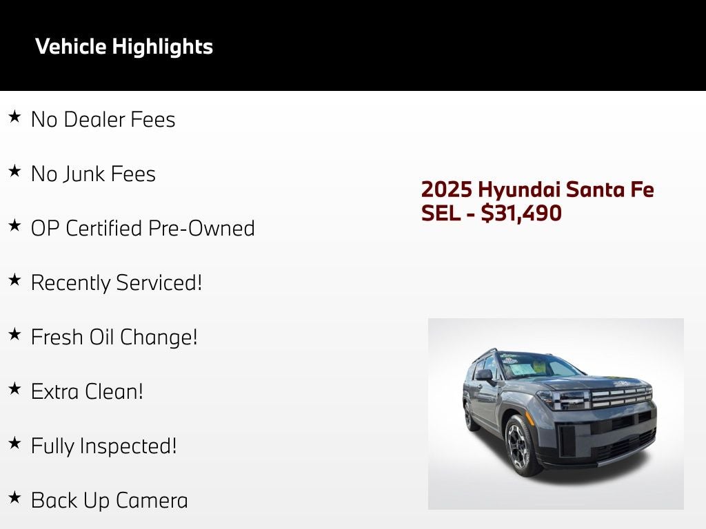 2025 Hyundai Santa Fe SEL