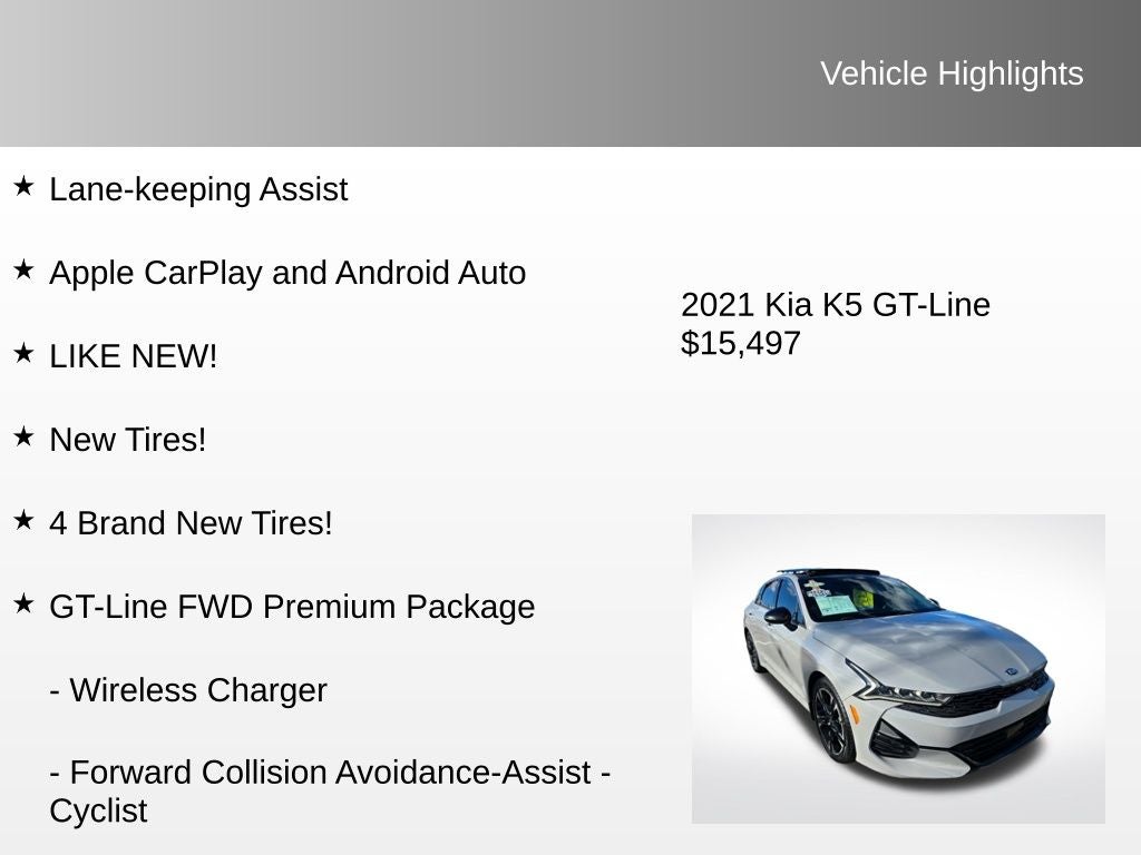 2021 Kia K5 GT-Line