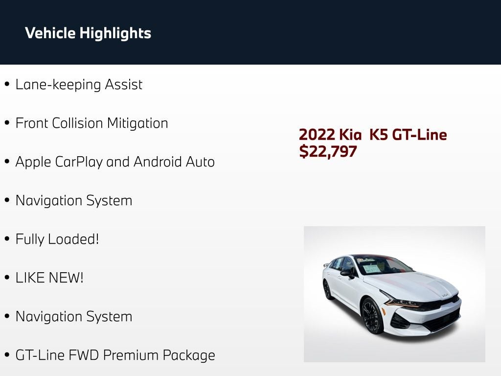 2022 Kia K5 GT-Line