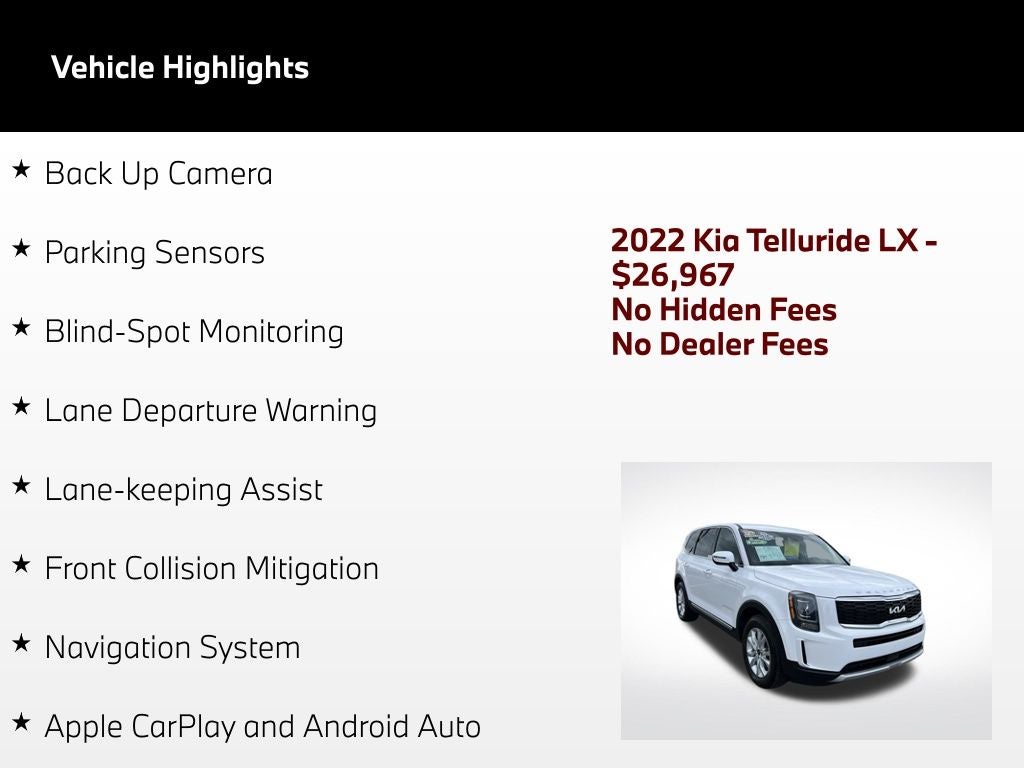 2022 Kia Telluride LX