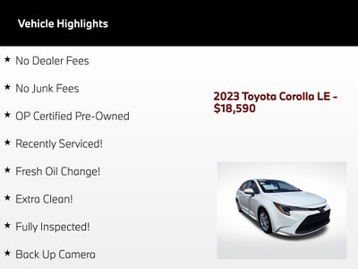 2023 Toyota Corolla LE