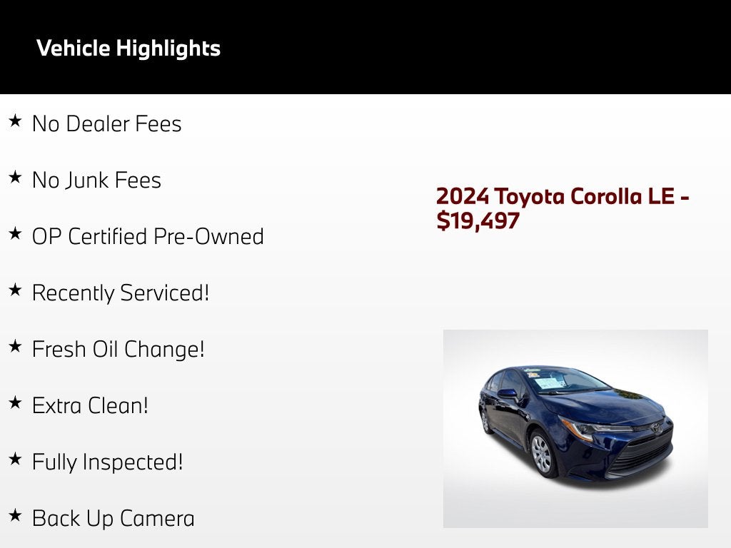 2024 Toyota Corolla LE