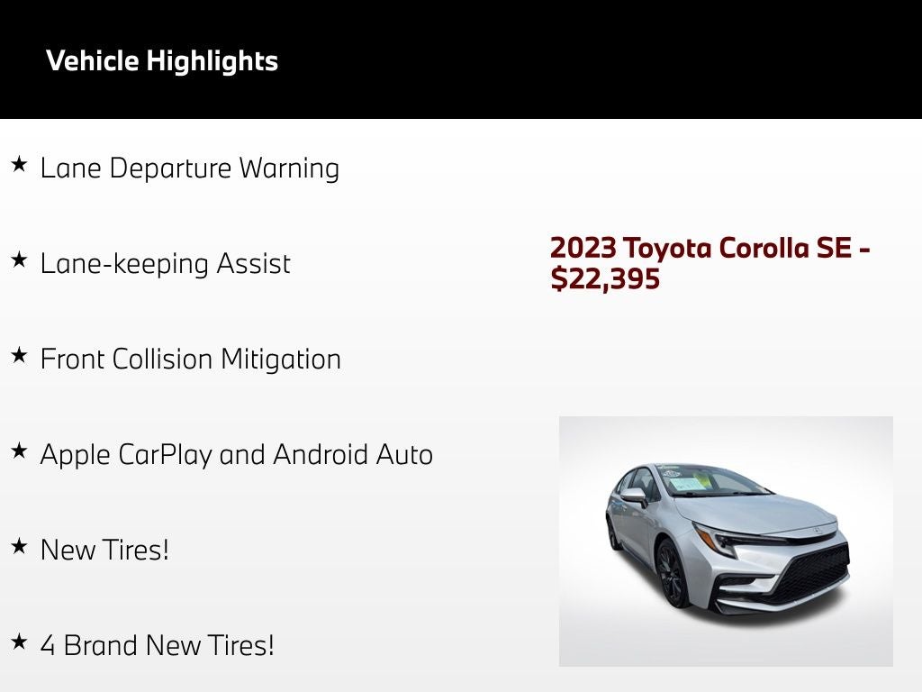 2023 Toyota Corolla SE