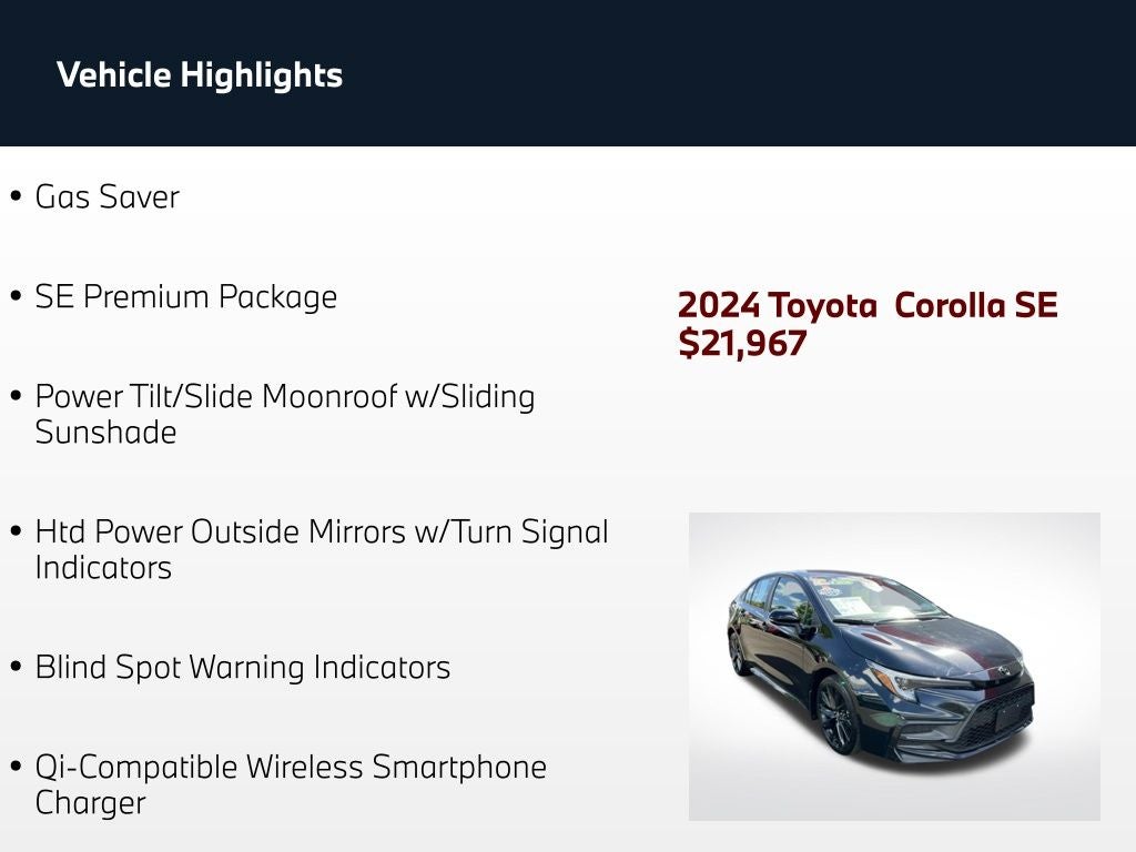 2024 Toyota Corolla SE