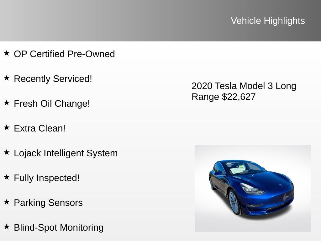 2020 Tesla Model 3 Long Range