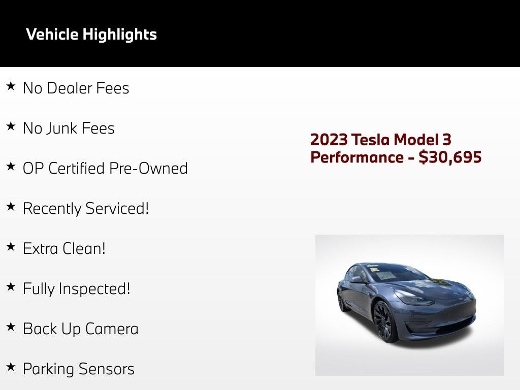 2023 Tesla Model 3 Performance