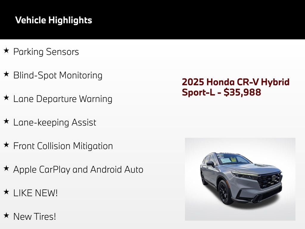 2025 Honda CR-V Hybrid Sport-L