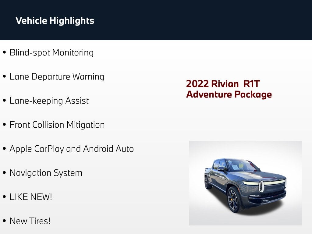 2022 Rivian R1T Adventure