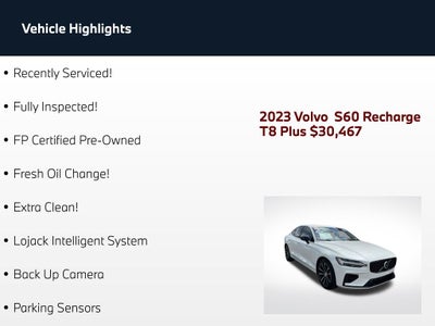 2023 Volvo S60 Recharge Plug-In Hybrid T8 Plus Dark Theme