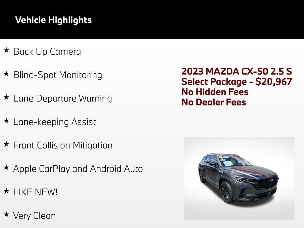 2023 Mazda Mazda CX-50 2.5 S Select Package