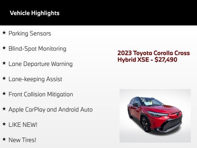 2023 Toyota Corolla Cross Hybrid XSE
