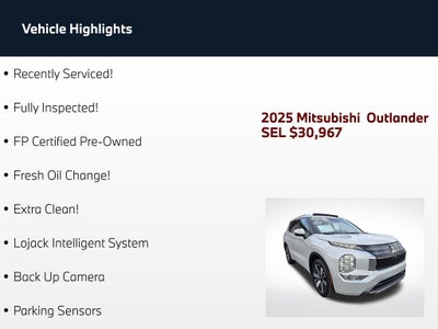 2025 Mitsubishi Outlander SEL