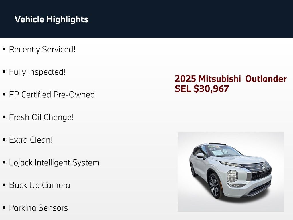 2025 Mitsubishi Outlander SEL