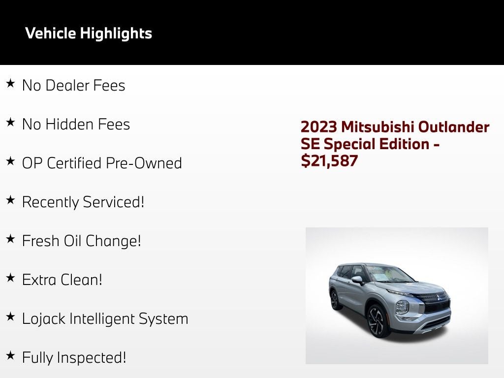 2023 Mitsubishi Outlander SE Special Edition
