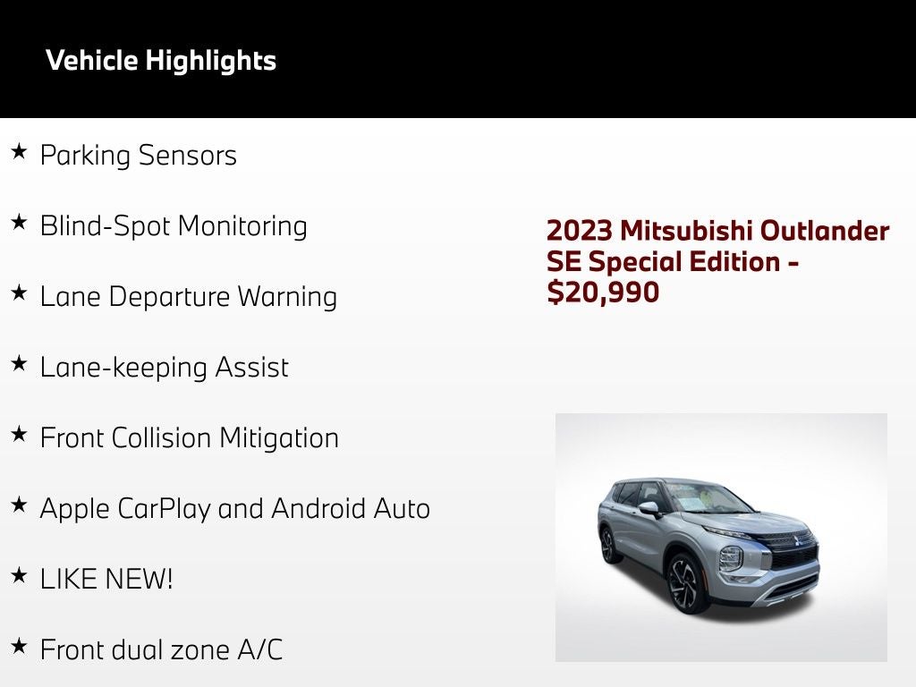 2023 Mitsubishi Outlander SE Special Edition
